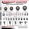 Service Caster 3'' Maroon Poly Wheel Swivel 7/16'' Grip Ring Stem Caster Set 2 Brakes, 4PK SCC-GR20S314-PPUB-MRN-TLB-716138-2S2 - alternate 5